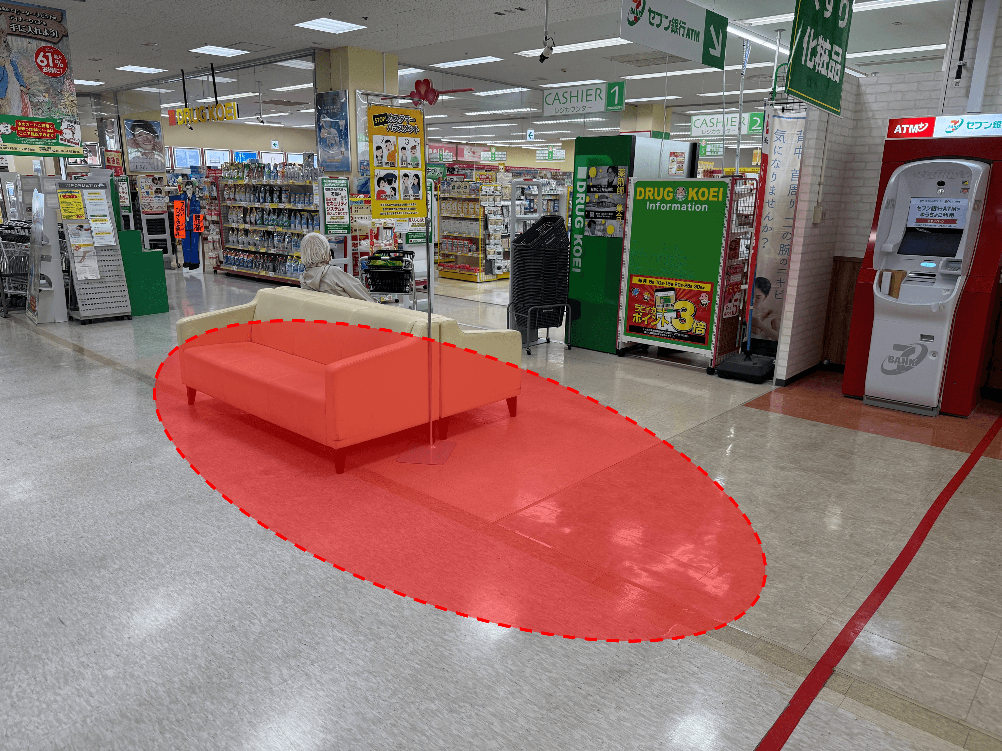 店内中央 販促プロモーションや物販のポップアップストアにおすすめな催事イベントスペース