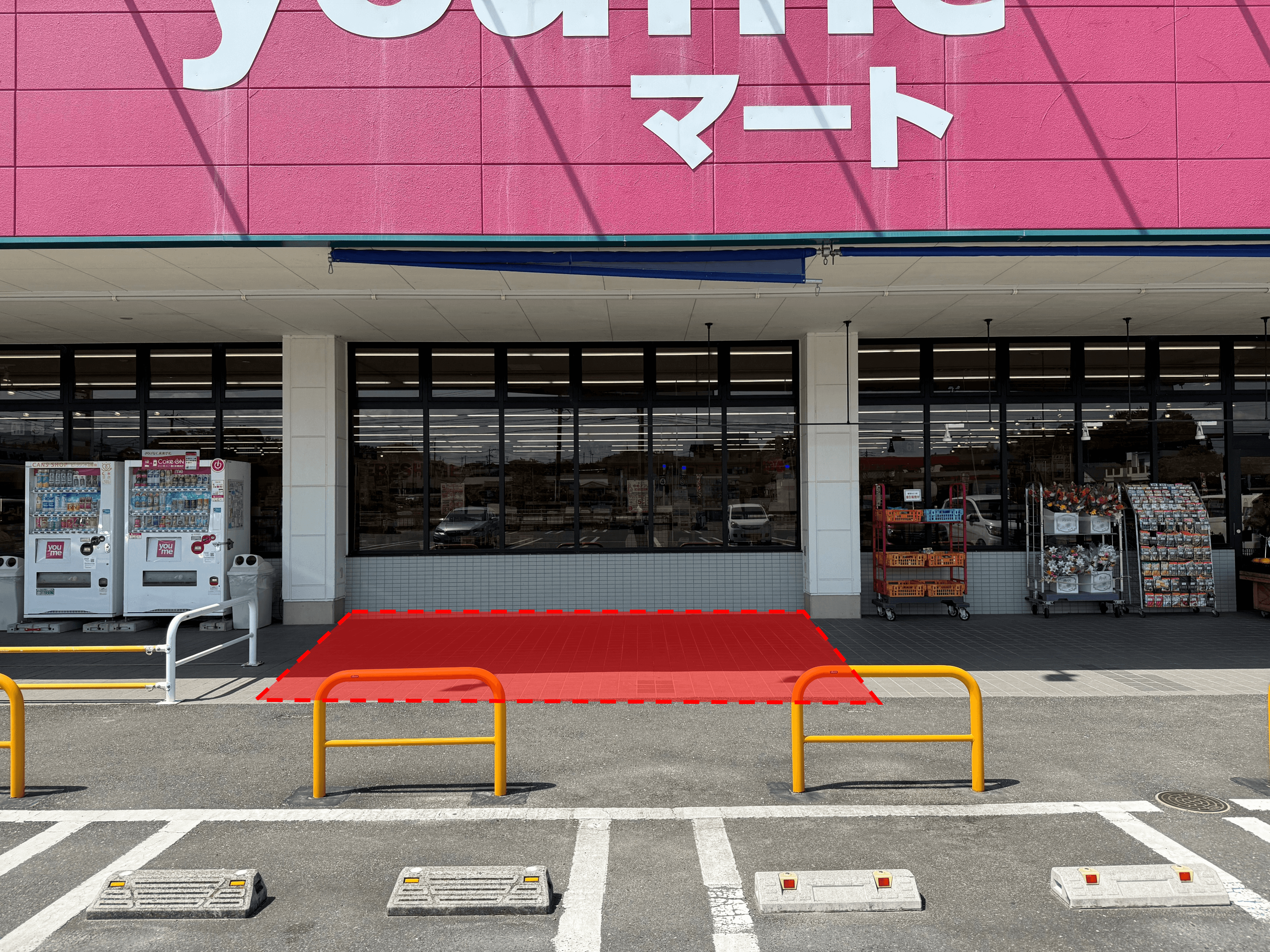 屋外軒先 キッチンカーや販促プロモーションにおすすめな催事イベントスペース